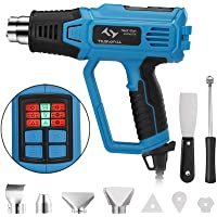 Pistola Aire Caliente con Pantalla LED- Tilswall 2000W Pistola de Calor 50-600 ℃ de 12 Modos Ajustables de Temperatura…